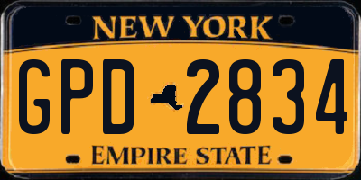 NY license plate GPD2834