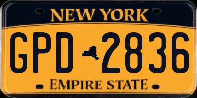 NY license plate GPD2836