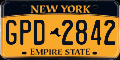 NY license plate GPD2842