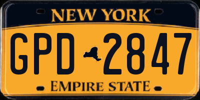NY license plate GPD2847