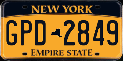 NY license plate GPD2849