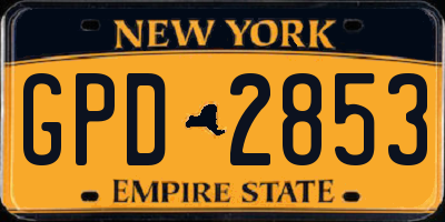 NY license plate GPD2853