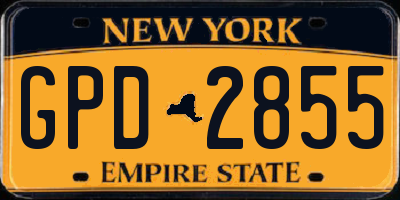 NY license plate GPD2855