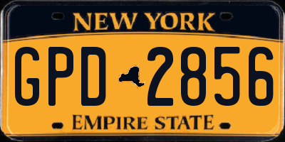 NY license plate GPD2856