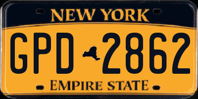 NY license plate GPD2862