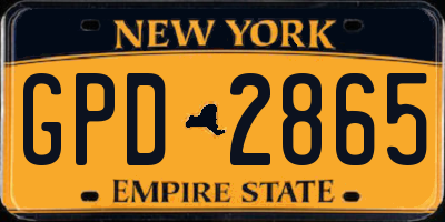 NY license plate GPD2865