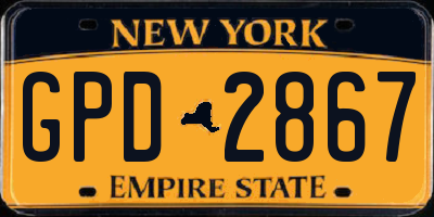 NY license plate GPD2867
