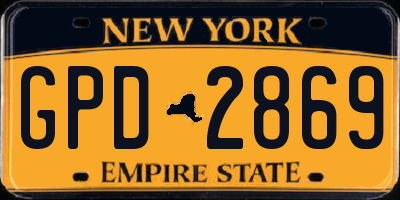 NY license plate GPD2869