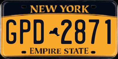 NY license plate GPD2871