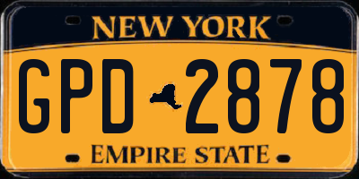 NY license plate GPD2878