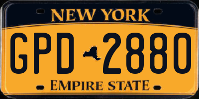 NY license plate GPD2880