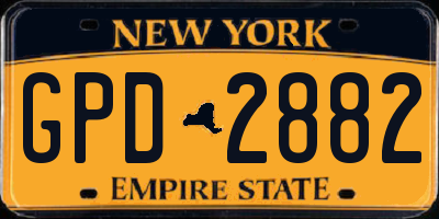 NY license plate GPD2882
