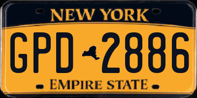 NY license plate GPD2886