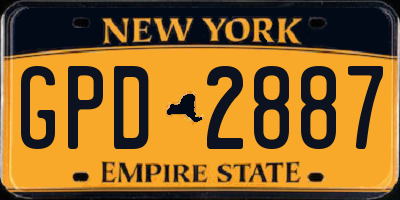 NY license plate GPD2887
