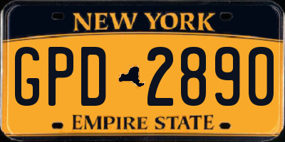 NY license plate GPD2890