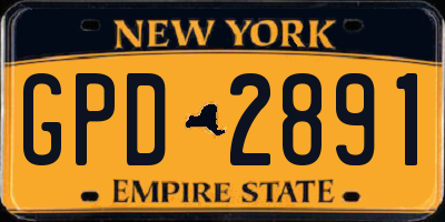 NY license plate GPD2891