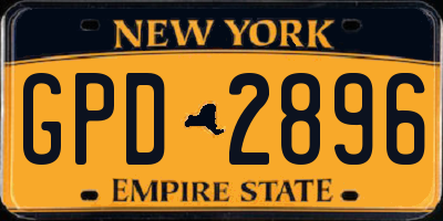 NY license plate GPD2896