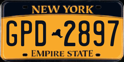 NY license plate GPD2897