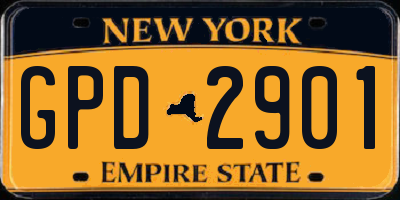 NY license plate GPD2901