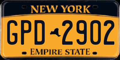 NY license plate GPD2902