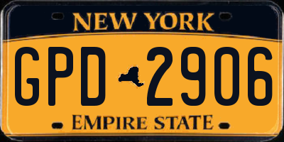NY license plate GPD2906