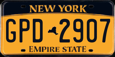 NY license plate GPD2907