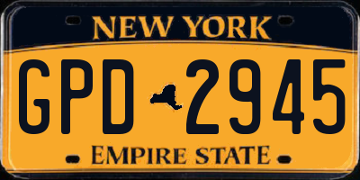 NY license plate GPD2945
