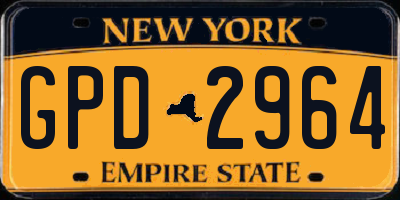 NY license plate GPD2964