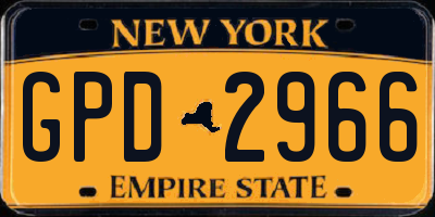 NY license plate GPD2966