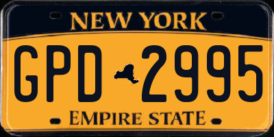 NY license plate GPD2995