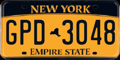 NY license plate GPD3048