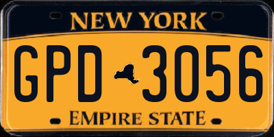 NY license plate GPD3056