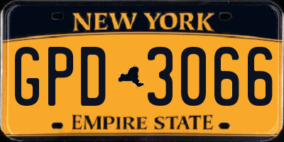 NY license plate GPD3066