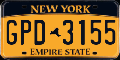 NY license plate GPD3155