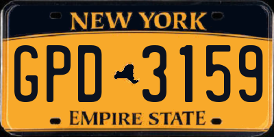 NY license plate GPD3159