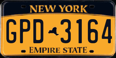 NY license plate GPD3164