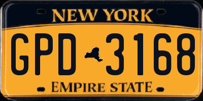 NY license plate GPD3168