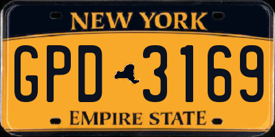 NY license plate GPD3169