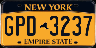 NY license plate GPD3237