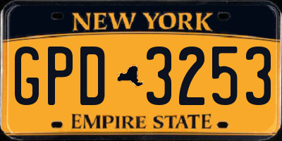 NY license plate GPD3253