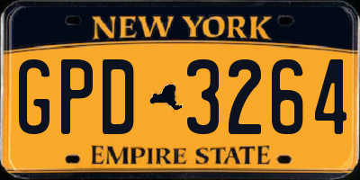 NY license plate GPD3264