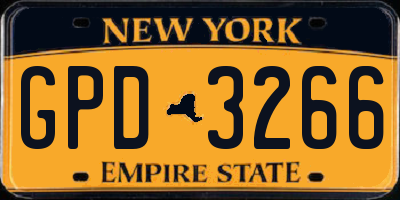 NY license plate GPD3266