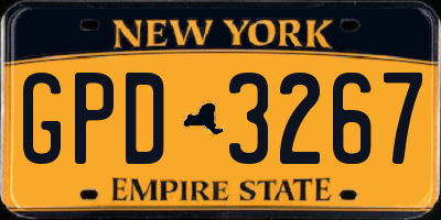 NY license plate GPD3267