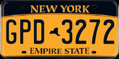 NY license plate GPD3272