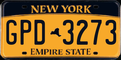 NY license plate GPD3273