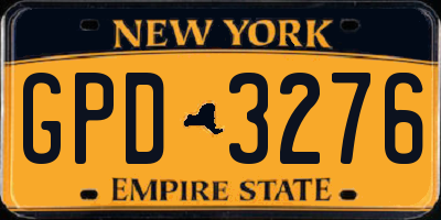 NY license plate GPD3276