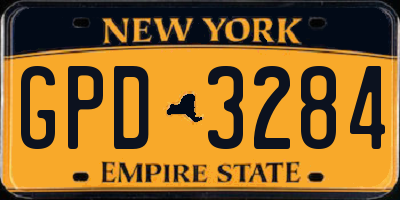 NY license plate GPD3284