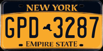 NY license plate GPD3287