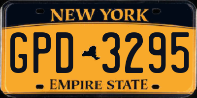 NY license plate GPD3295