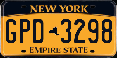 NY license plate GPD3298